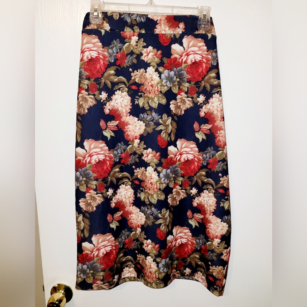 Navy Midi Skirt